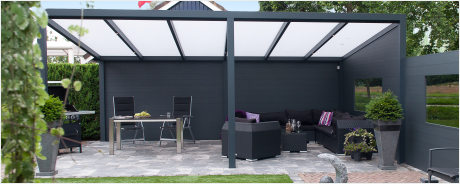 Gartenlounge - die freistehende Terrassenüberdachung